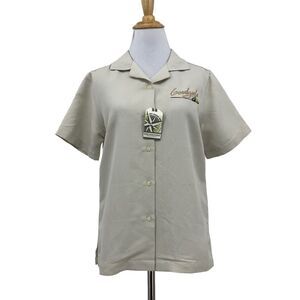 Good Gals Destinations American Identity Shirt Womens S Small Eggshell Button Up